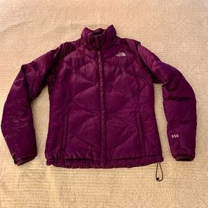 The North Face 550 Down Jacket Purple Ladies Large